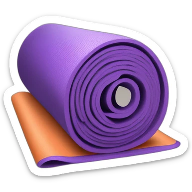 rolled yoga mat sticker