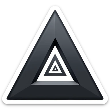 Triangle with a AA in the center sticker