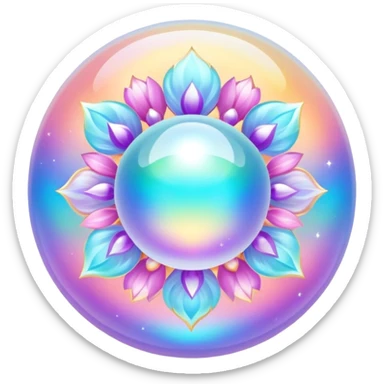 Epic divine legendary celestial flowery complex detailed iridescent gradients marbles aesthetic-scenery-Decorations sticker