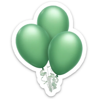 Aesthetic sage green 3 balloons sticker