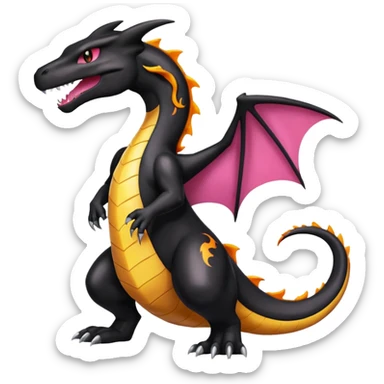 Black Shiny-Charizard-Salazzle-Seviper-Salandit-fusion sticker