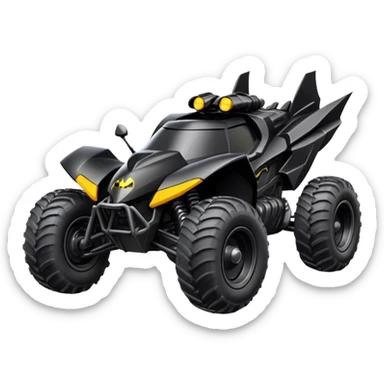 batmobile atv raptor 700 WITH A SMILE sticker