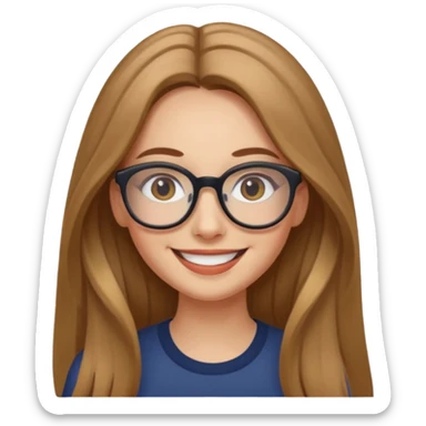 Painting Hold. Women smilling   Long hair,  lunette sticker