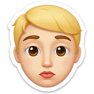 kinda ugly cute kissy face sticker