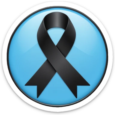 Ruban noir croisé avec 1 boucle sticker