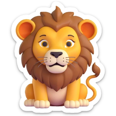 A 20-year-old anthropomorphic lion sticker