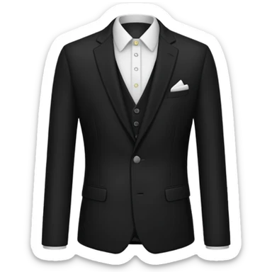 chaqueta de traje negra de lana sticker