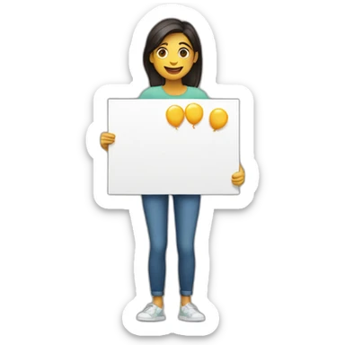 Person holding a sign that reads “Happy Birthday Priya” sticker