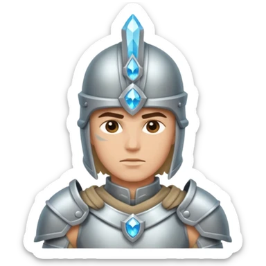 crystal-armored warrior sticker