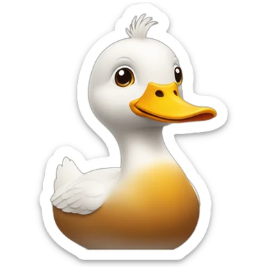 Un canard sur un ours sticker