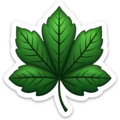 Trébol  color negro con cinco hojas  sticker