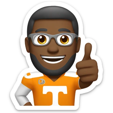 Tennessee Vols fan giving thumbs up sticker