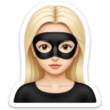 young woman with black facial treatment mask, skincare style. sticker