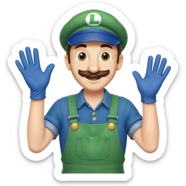 Luigi from Mario Bros sticker