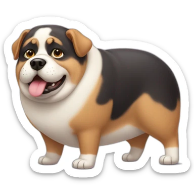 a morbidly obese dog sticker