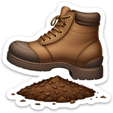 A shoe stepping on poop sticker