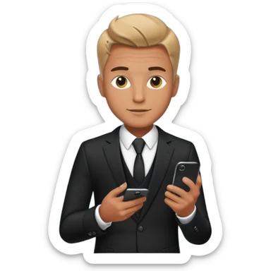 Earn money show by human with mobile.add reality stylish men sticker