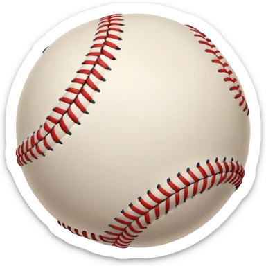 Cinematic Realistic image of a classic baseball, rendered with detailed stitching and textured leather, set against a nostalgic ballpark backdrop with soft, golden lighting that evokes Americana sticker