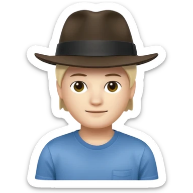 A roblox noob with a fedora hat sticker