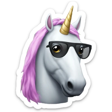 black tech geek unicorn with gla sticker