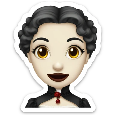 victorian lady vampire sticker