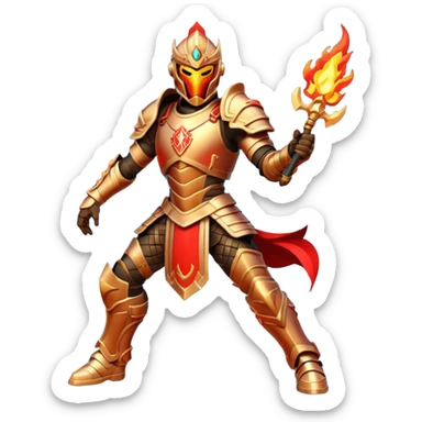 fire armored warrior sticker