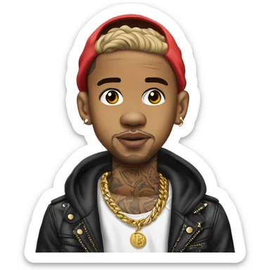 Hyper Realistic Chris Brown Royalty album  sticker