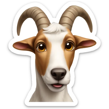 mix between a dog and a goat sticker