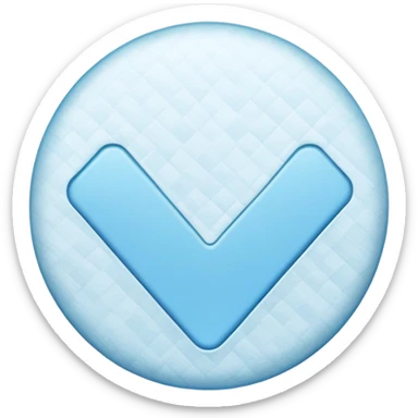 pastel blue bullet journal dot with a check in the middle ✔️ sticker