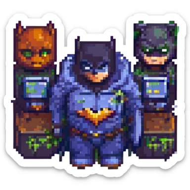2д дом в стиле gotham city sticker