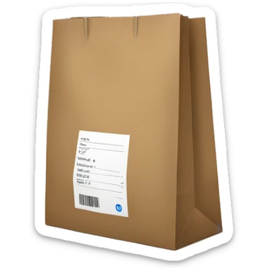 I need two shoping bags but its should be from brown paper sticker