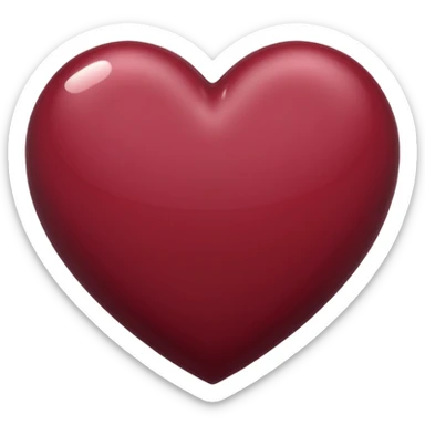 Maroon heart sticker