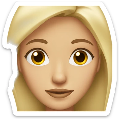 Blonde woman with brown eyes, long eyelashes sticker