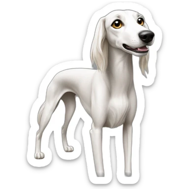 sprint white Saluki sticker