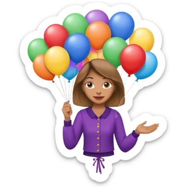 Street Balloon Seller woman  sticker