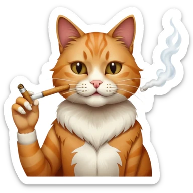 Cat smoking a joint 

 sticker