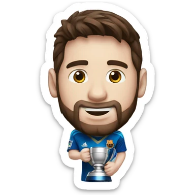 Messi con la copa del mundo sticker