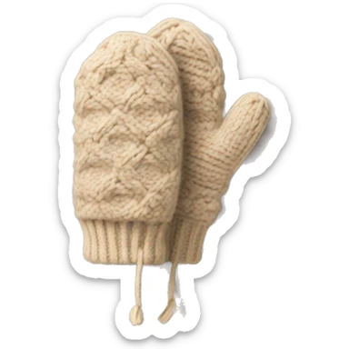 Cozy mittens beige sticker
