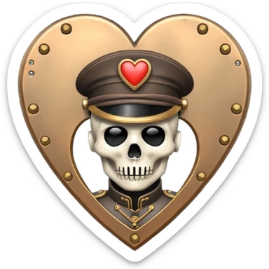 Death Korps Of Krieg Heart Steampunk Clone Army style love heart sticker
