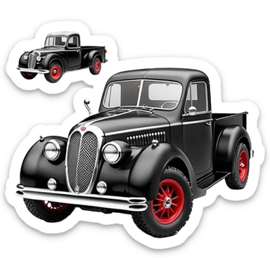 1:10 off-road lcg smoking Basher Wednesday Adam’s 1954 blackened tarnished hotrod streamlined anime jaguar extended cab rc pickup (ridiculously extra wide low-profile pin tires without fenders) sticker