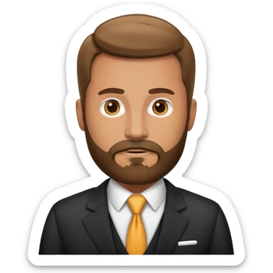 Best tan successful criminal defense attorney with beard sticker