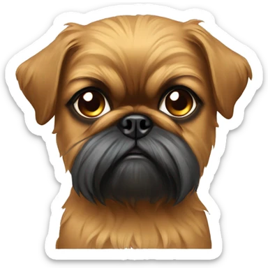 Brussels Griffon dog sad sticker