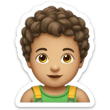 Baby boy half dutch half brazilian sticker