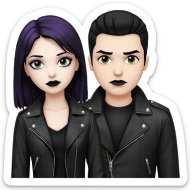 Fille Gothique domine homme sticker