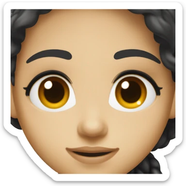 nutricionist student, woman, with black hair and brown eyes, white skin  sticker