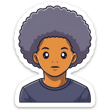 Afro soft boy  sticker