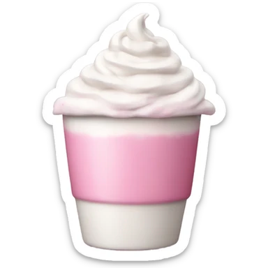 Pink coffee with whipped cream and sprinkle  sticker