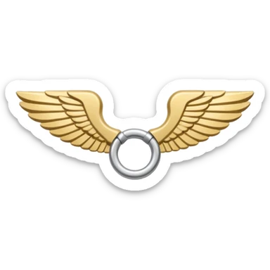 metal wing nut with two grips. sticker