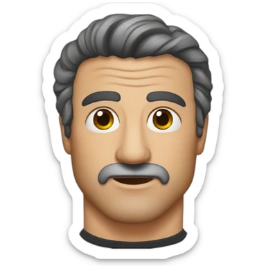 Silvestres stallone sin bigote sticker