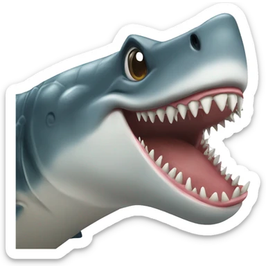 Shark lick crocodile  sticker